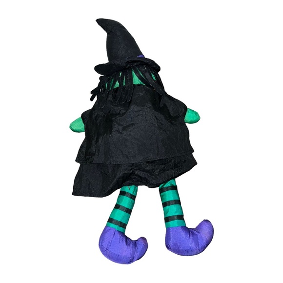 Vintage 1993 Nylon Halloween Witch with Broom Plush Puffalump Style 20” As Is. - Picture 6 of 13